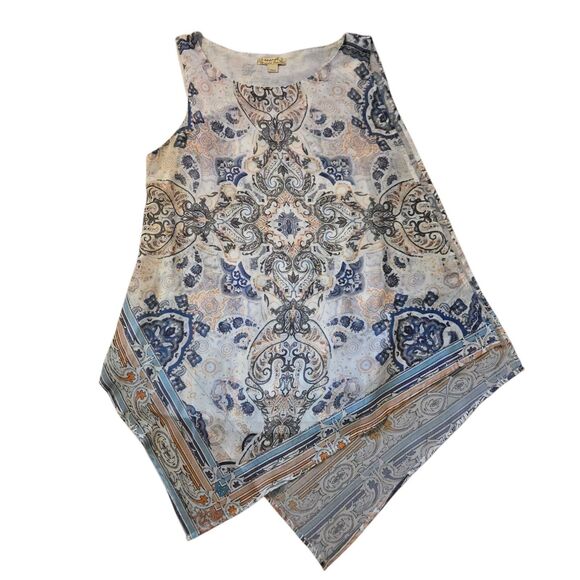 VTG Energes Handkerchief Asymmetrical Top S Hippie Artsy Boho Lace Y2K 90's - Picture 1 of 7